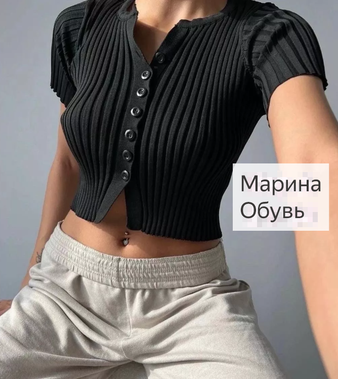 картинка Кроп-топ на пуговицах от магазина Одежда+