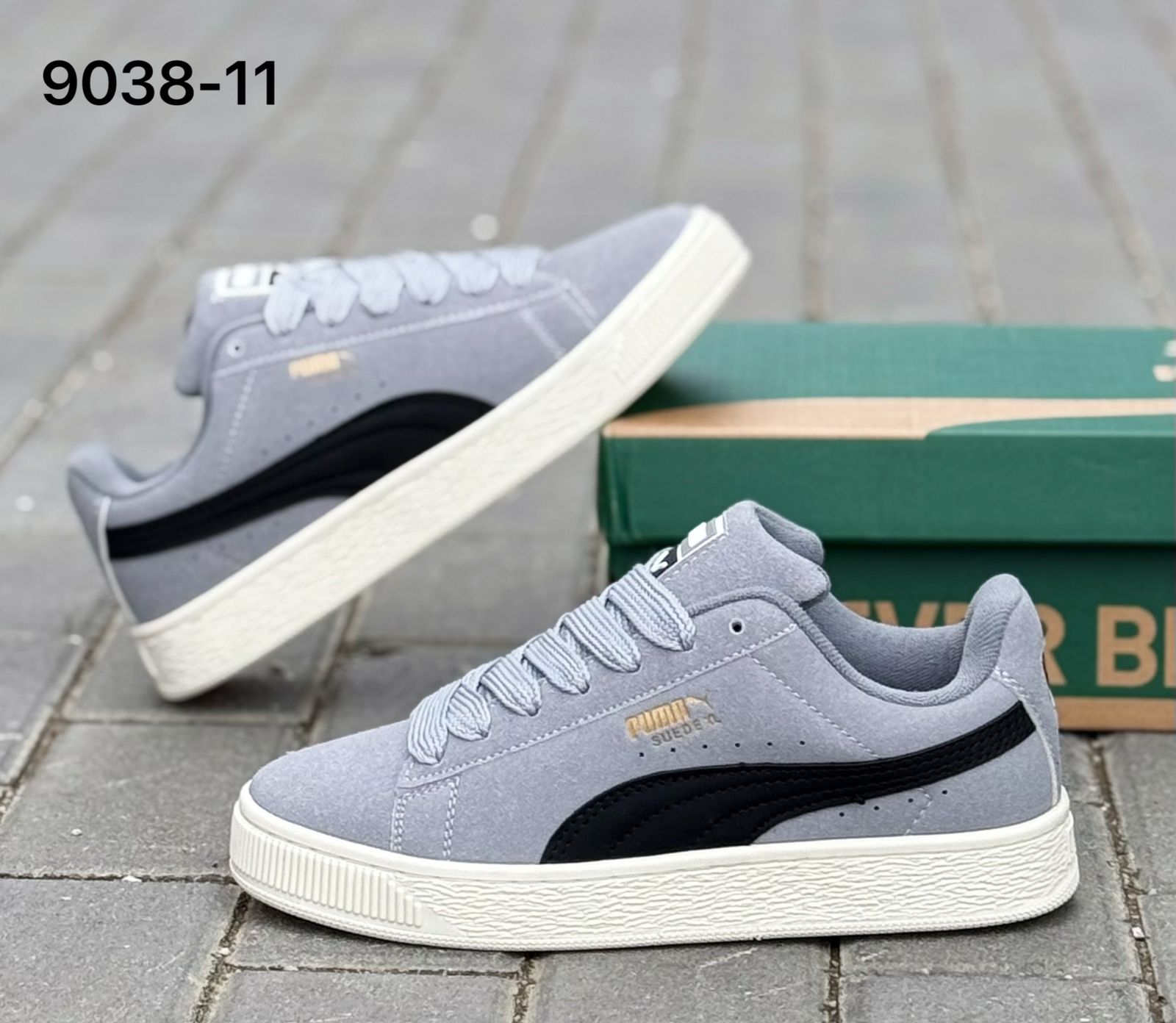 фото мужские серые кроссовки puma 817691 оптом