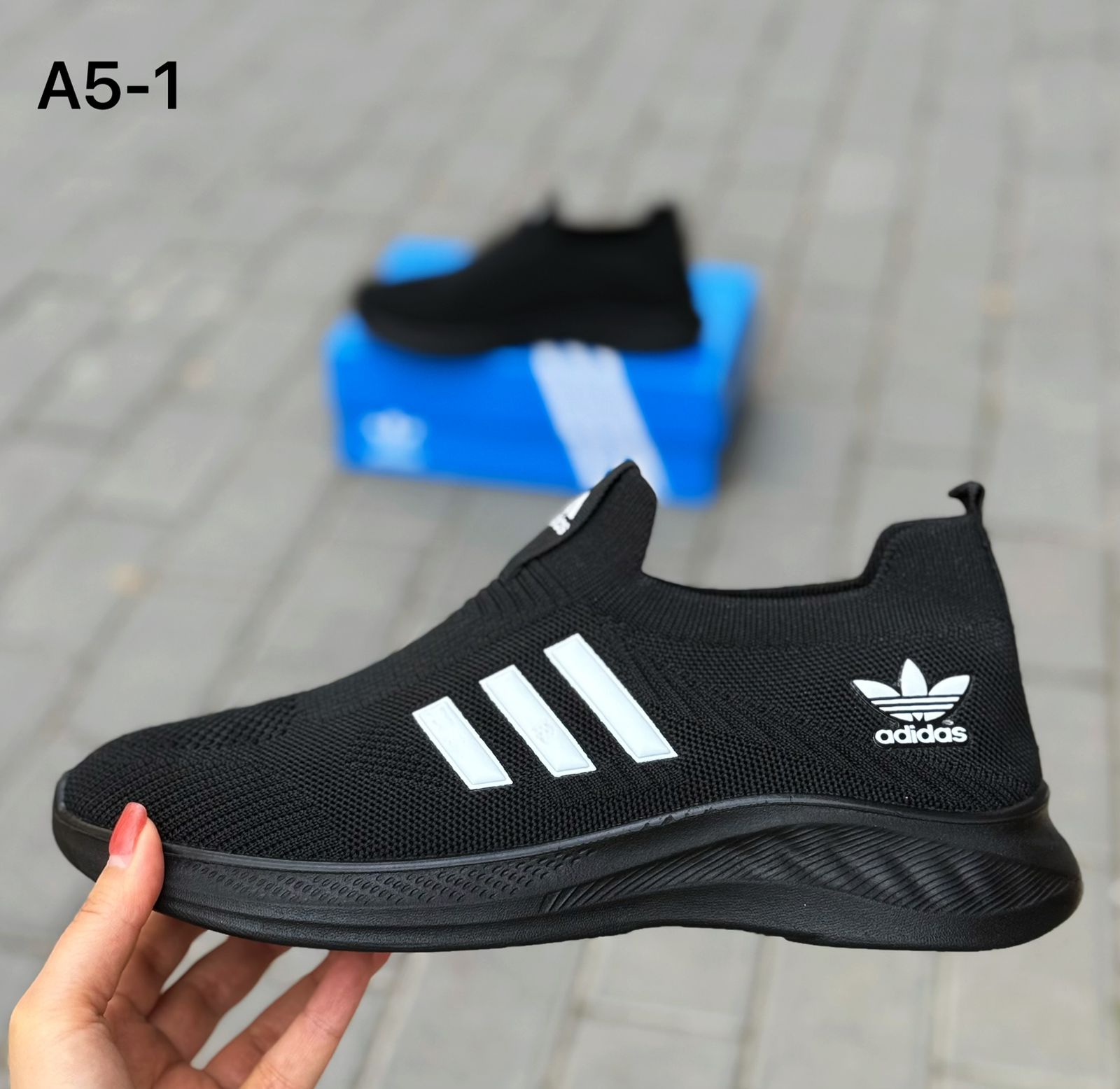 фото мужские черные кроссовки adidas 437197 оптом