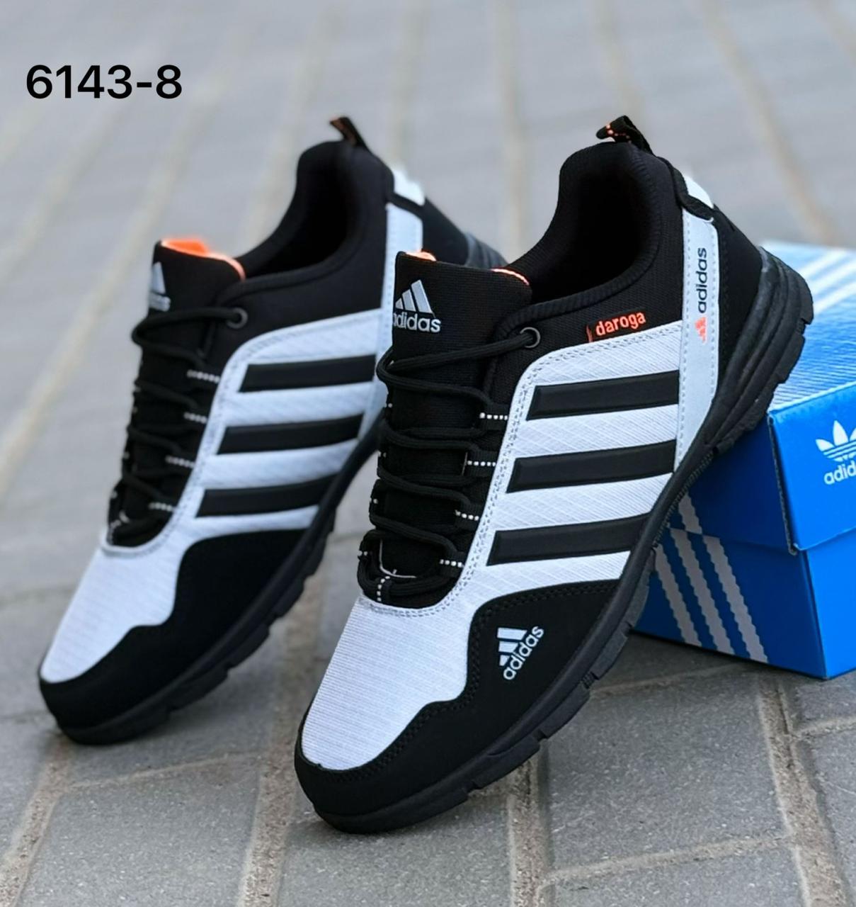 фото мужские черно-белые кроссовки adidas 360429 оптом