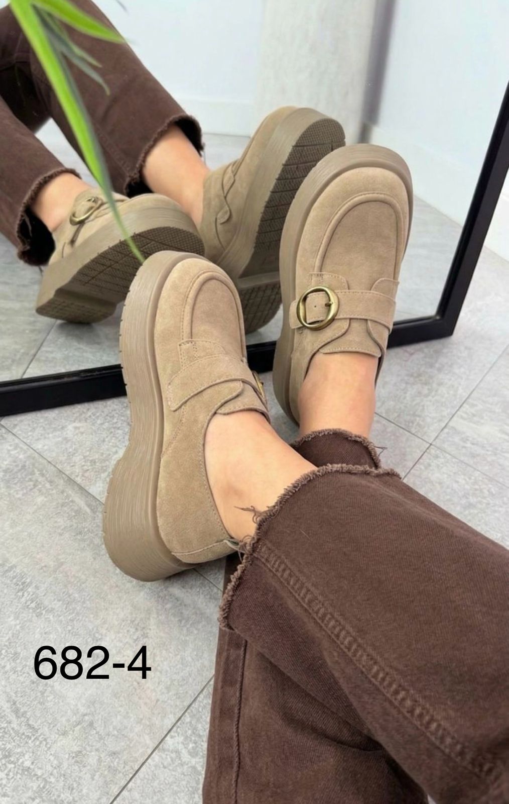 картинка Женские осенние лоферы с buckle 605968 от магазина Одежда+