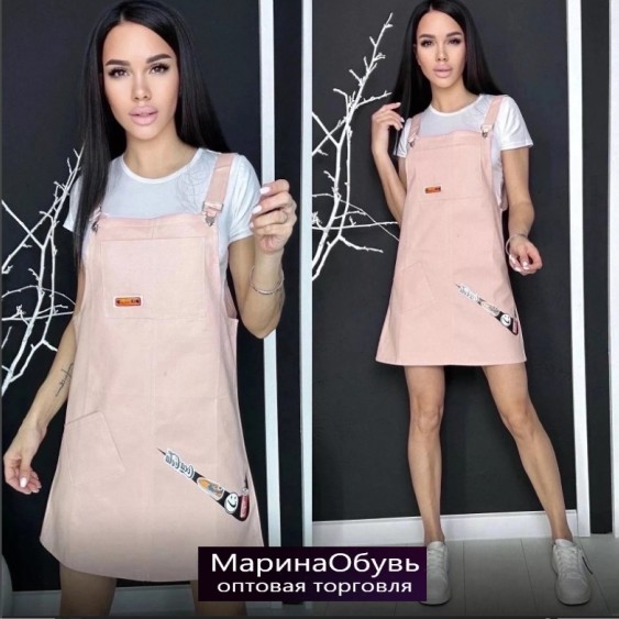 картинка Джинсовый сарафан двойка Без выбора цвета от магазина Одежда+
