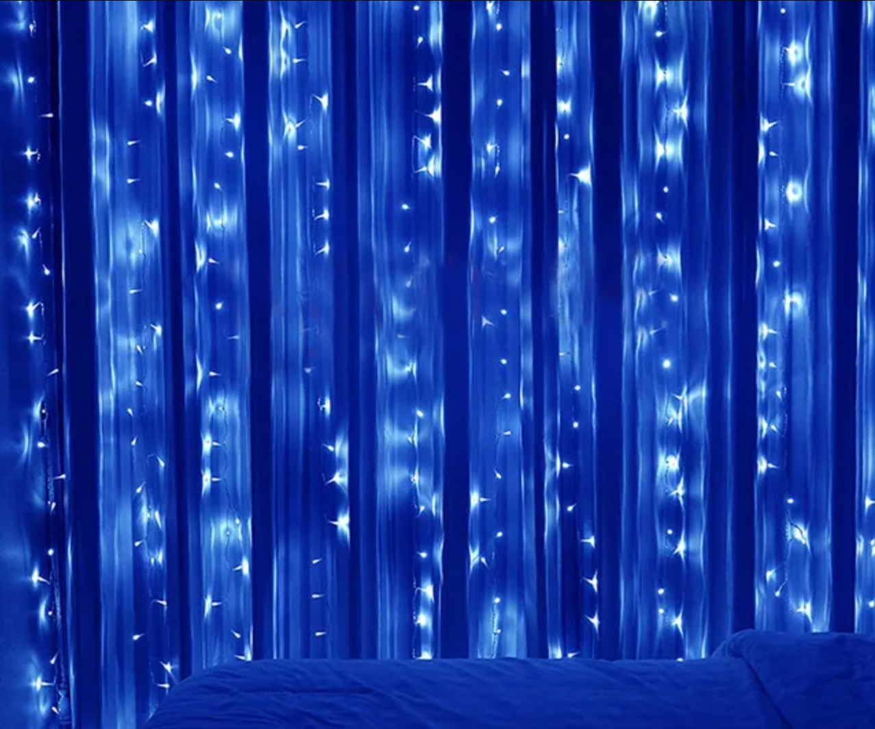 картинка Гирлянда "штора" 3х2 синяя от магазина Одежда+