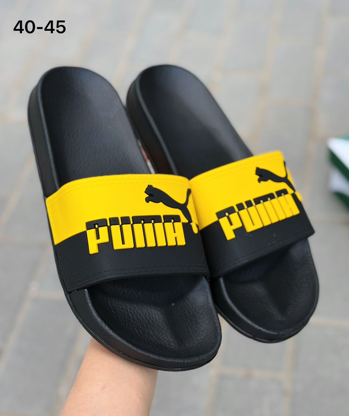 фото мужские черные шлепки puma 195950 оптом