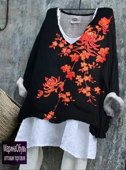 картинка Туника с майкой на лямках от магазина Одежда+