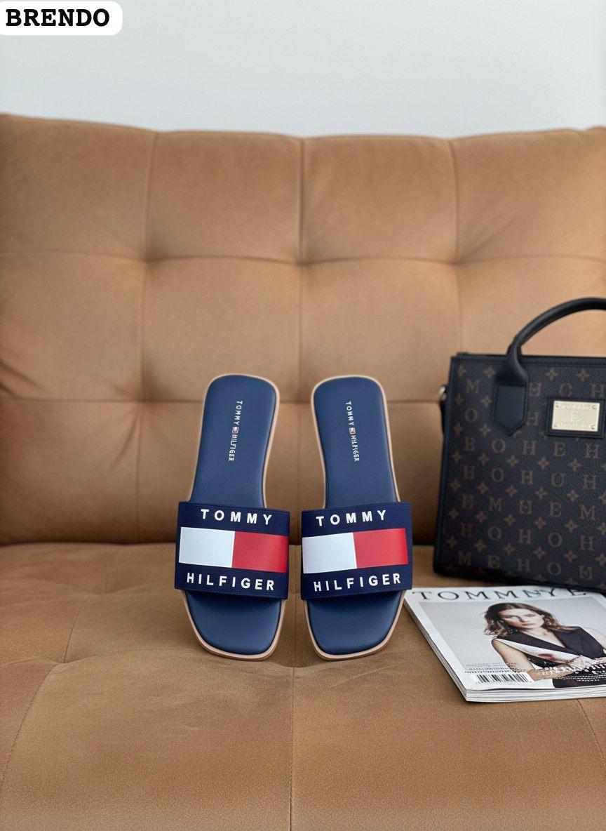 фото женские летние шлепки tommy hilfiger 678096 оптом