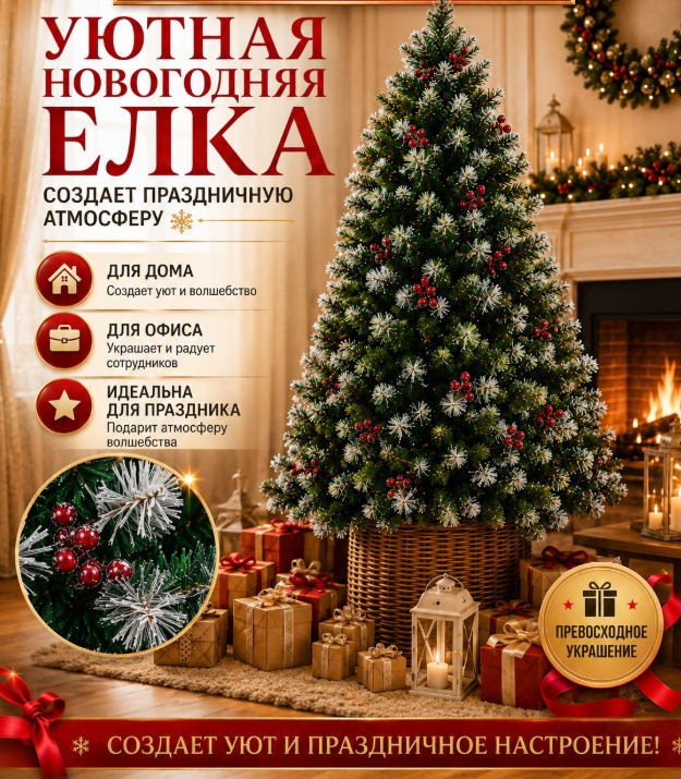 картинка Елка заснеженная 150см от магазина Одежда+