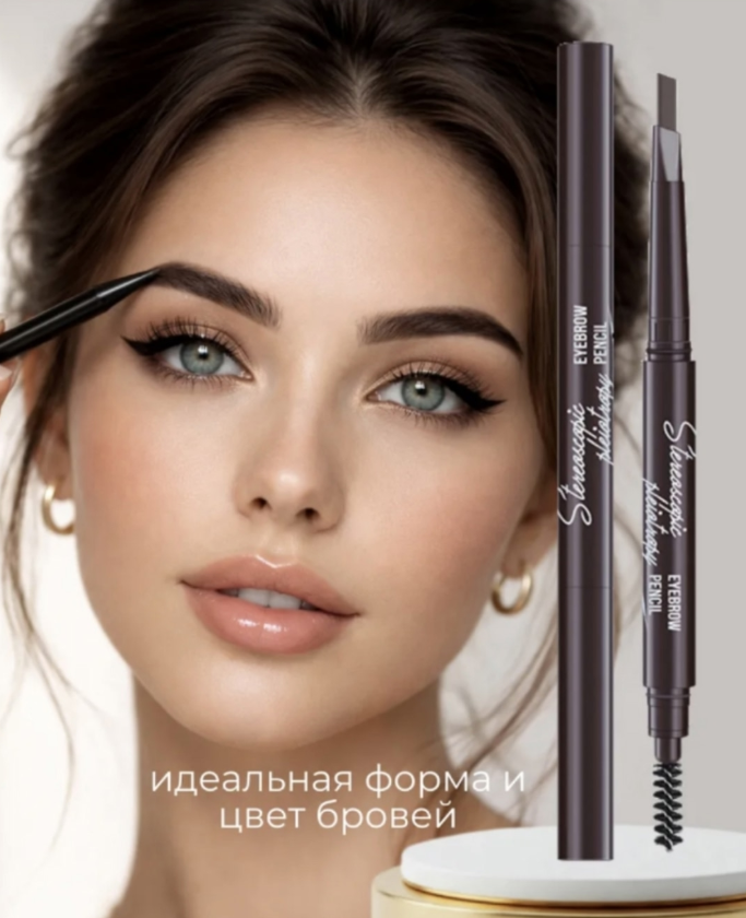 картинка Карандаш для бровей автоматический с кисточкой в ассортименте от магазина Одежда+