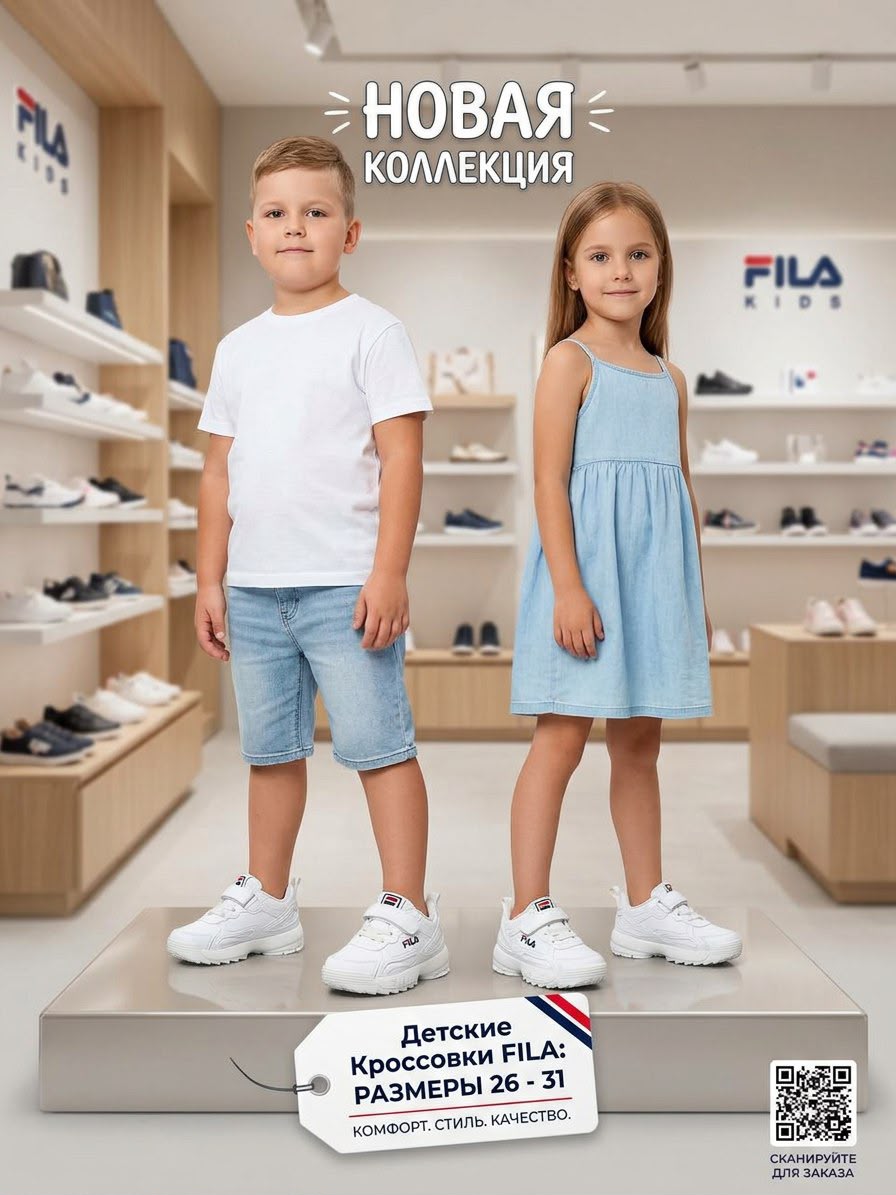 фото детские белые кроссовки fila 615205 оптом