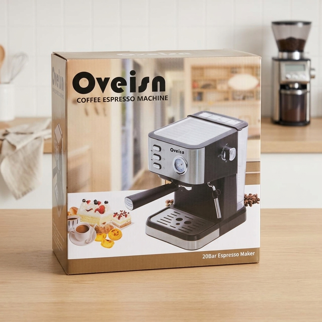 картинка Oveisa 20Bar Espresso Maker — рожковая кофемашина для приготовления профессионального эспрессо дома. от магазина Одежда+