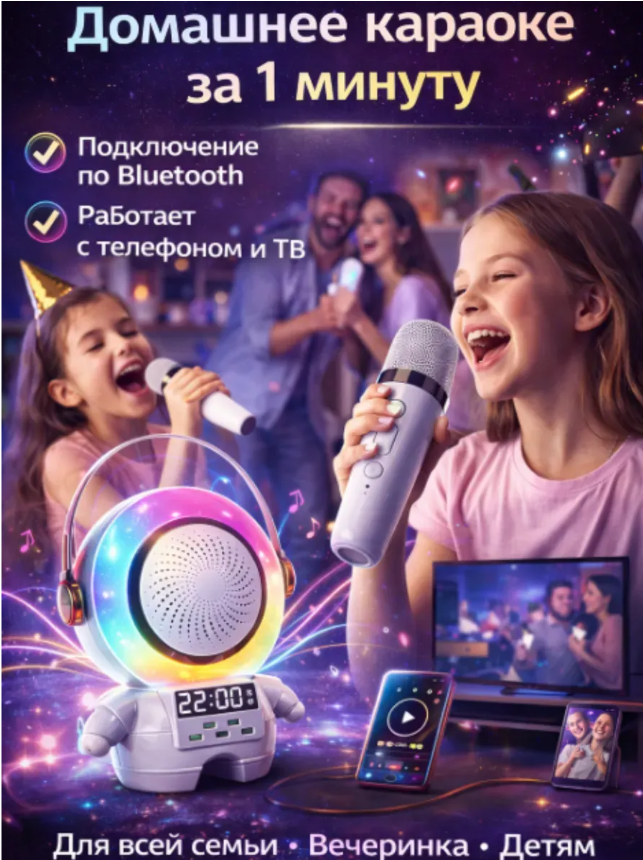картинка Караоке-набор с RGB подсветкой от магазина Одежда+