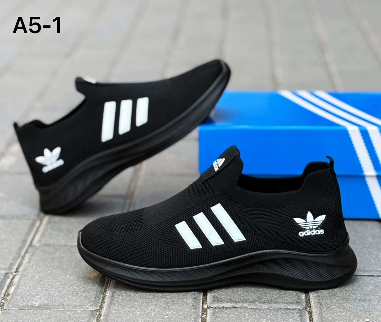 фото мужские черные кроссовки adidas 437197 оптом
