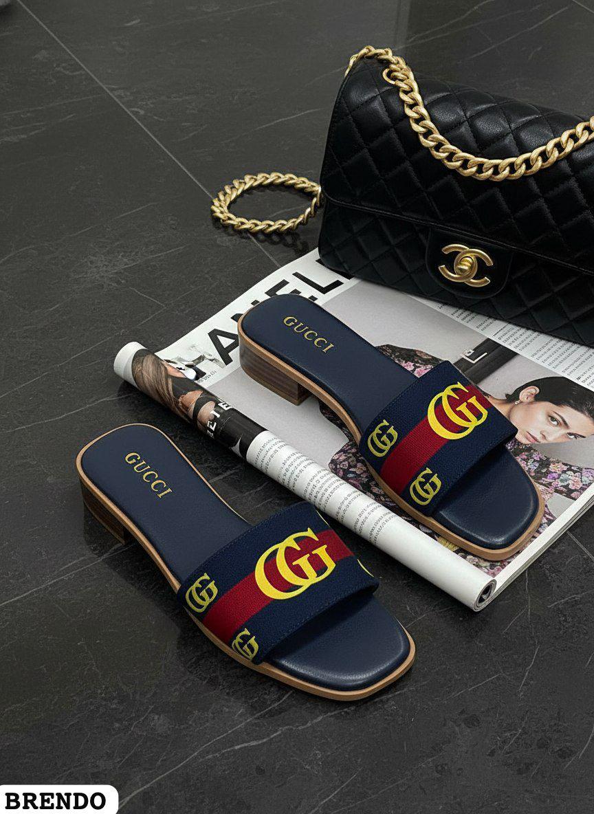фото женские летние шлепки gucci 895861 оптом