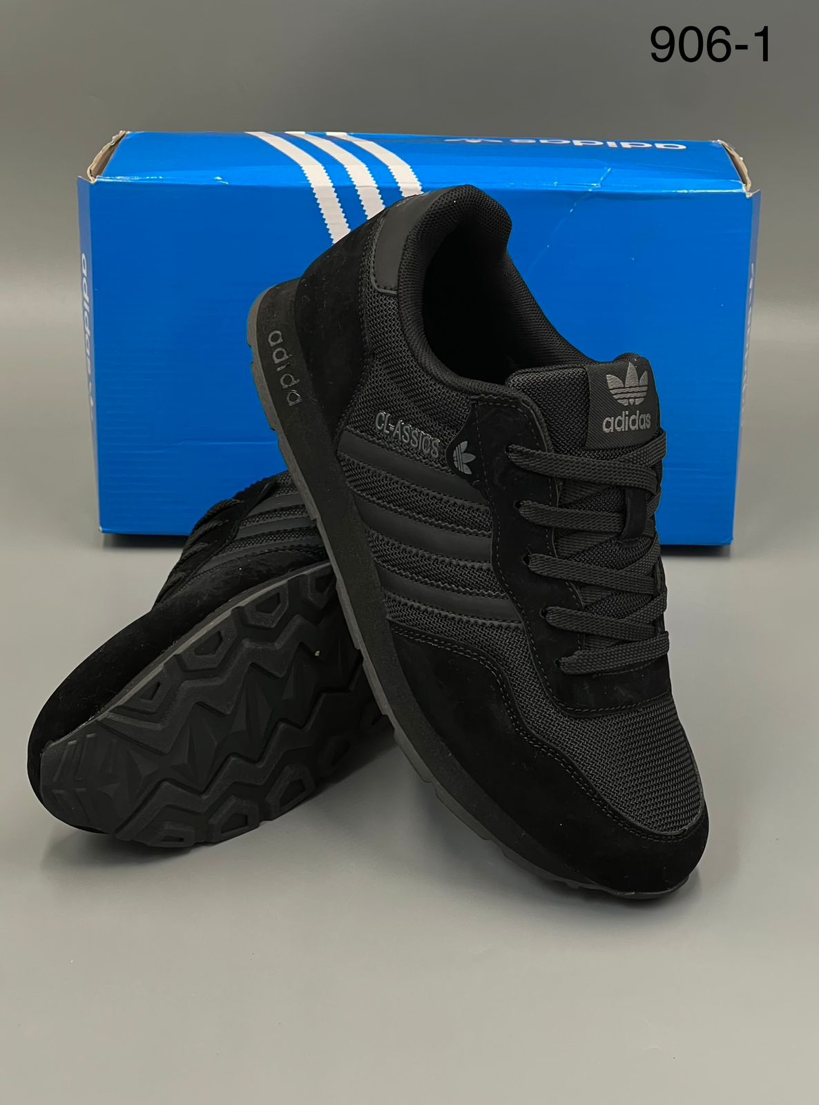 фото мужские черные кроссовки adidas 657549 оптом