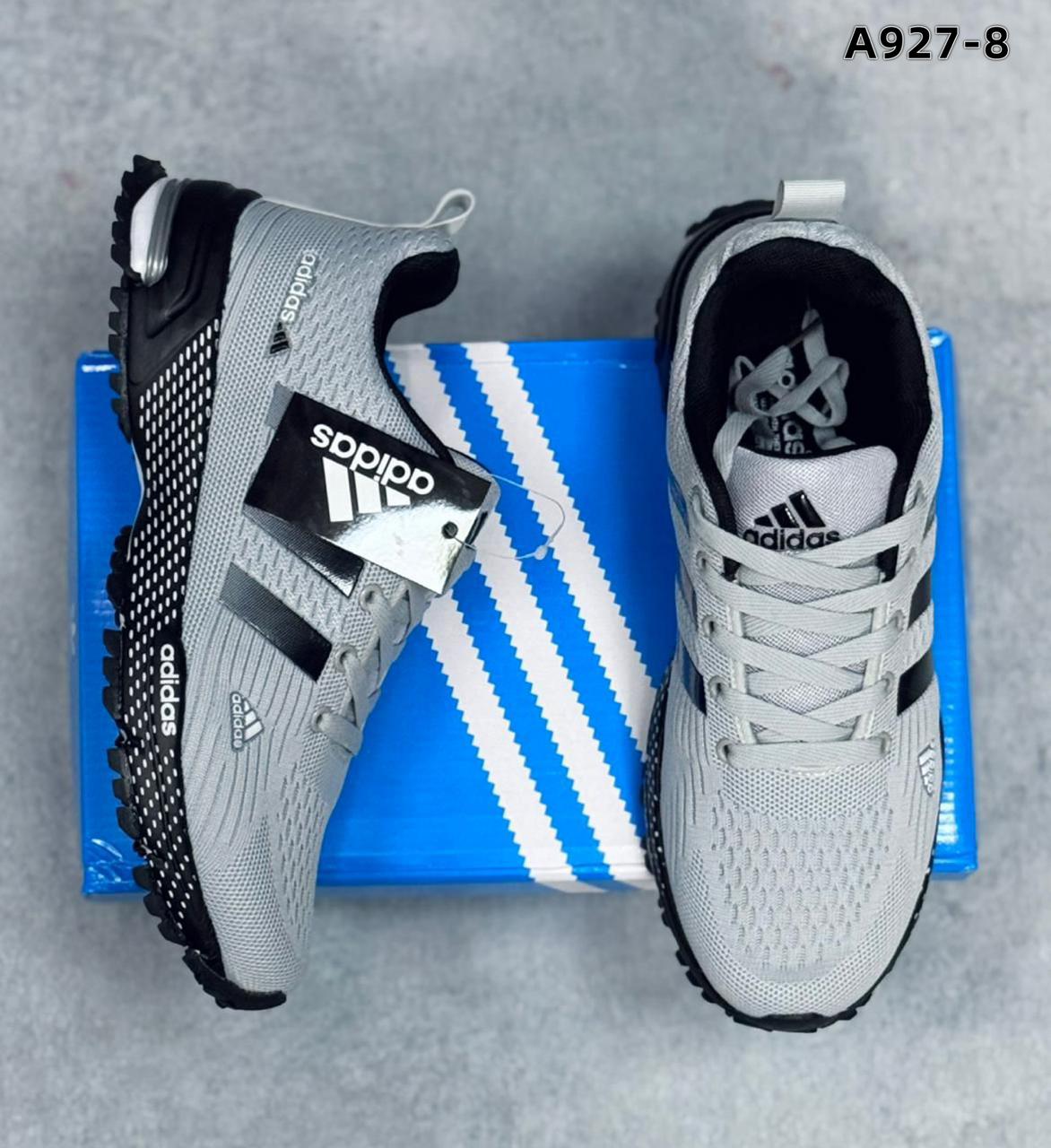 фото мужские кроссовки adidas серые 654035 оптом