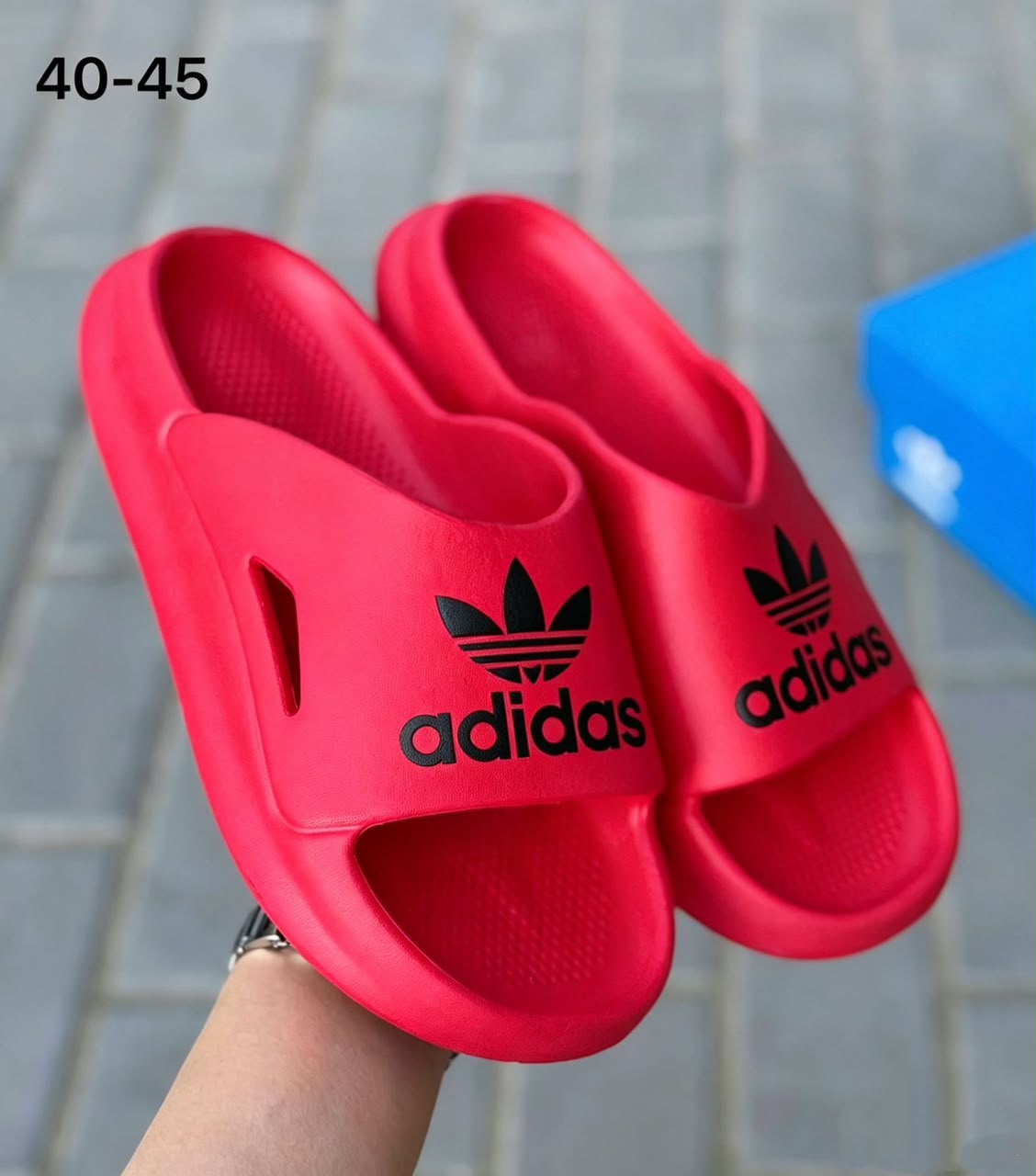 фото мужские зеленые шлепанцы adidas 492809 оптом