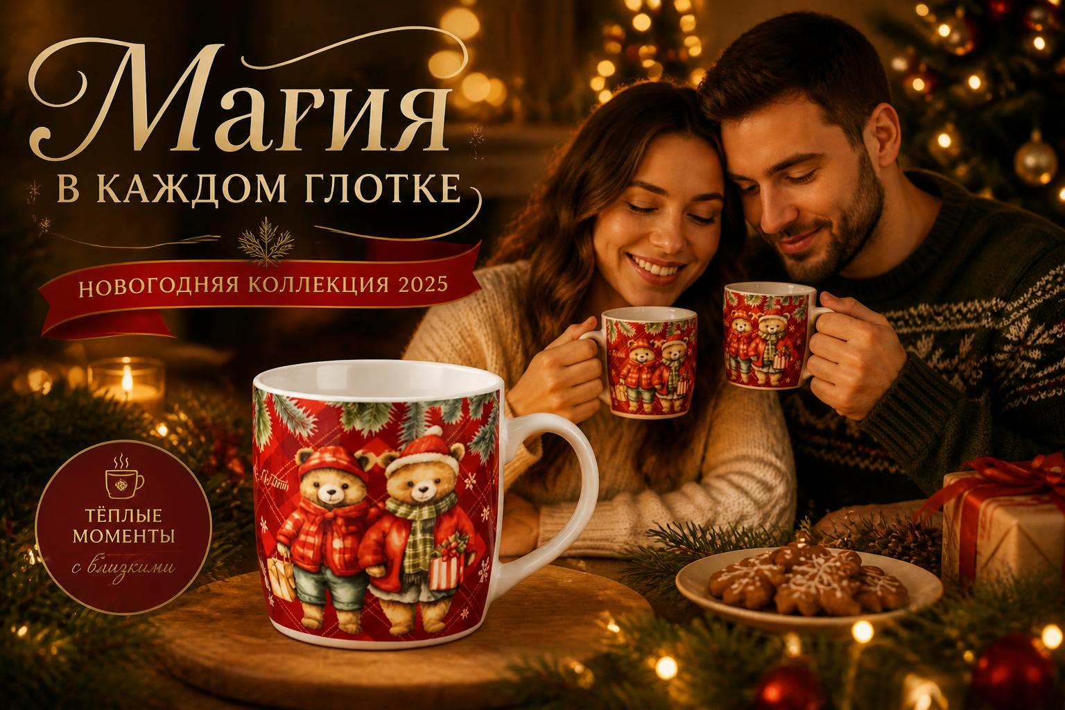 картинка Подарок без хлопот: кружка + блюдце + ложка + крафт-упаковка» коробке от магазина Одежда+