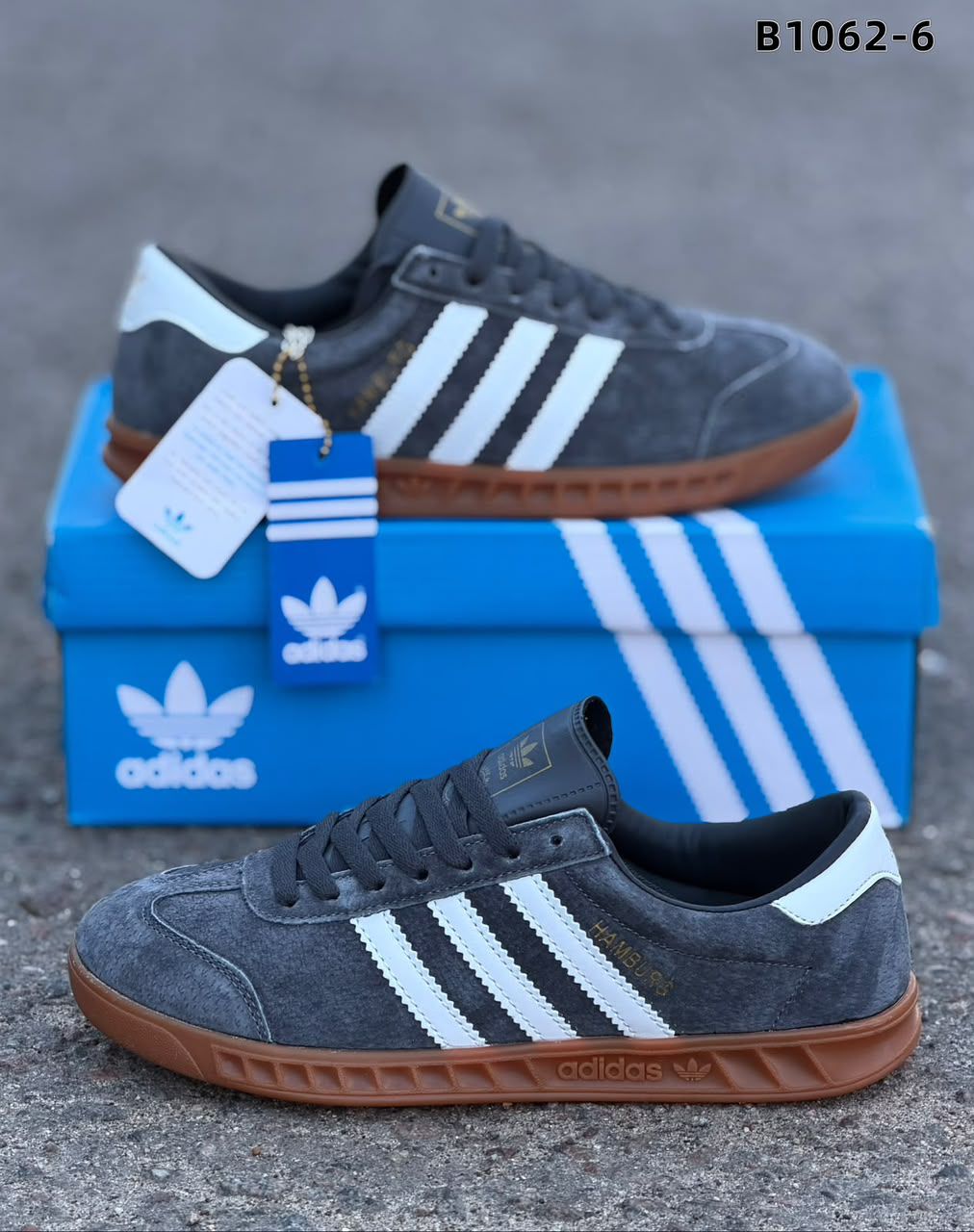 фото мужские осенние кроссовки adidas hamburg 381569 оптом