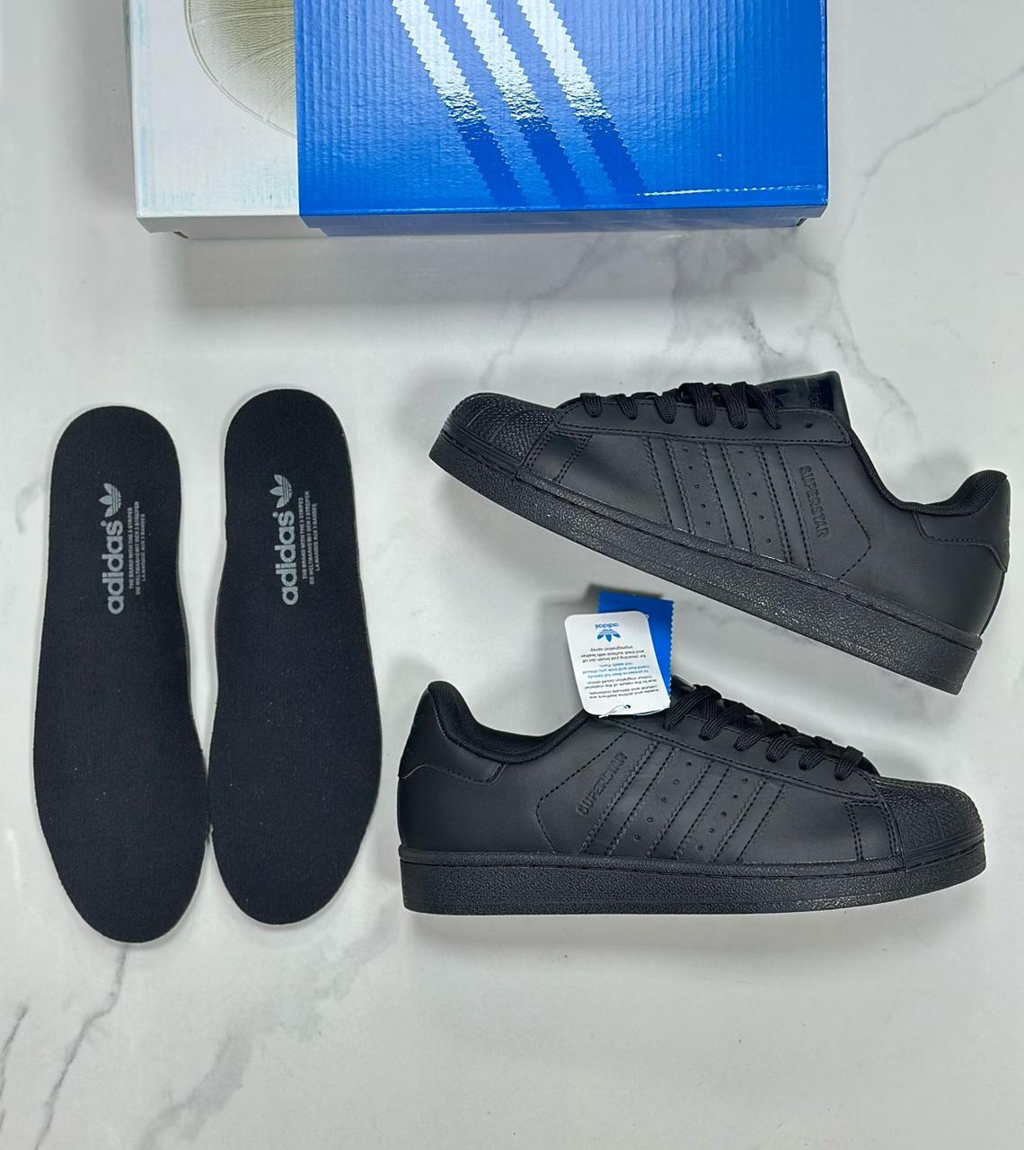 фото мужские черные кроссовки adidas superstar 646485 оптом