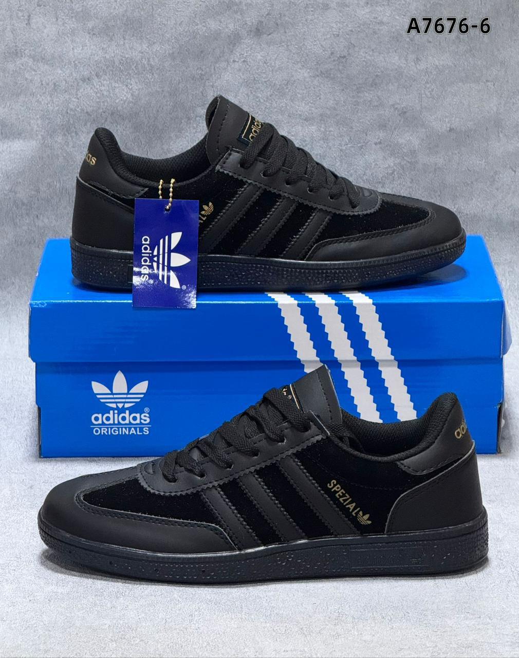 фото мужские черные кроссовки adidas spezial 167978 оптом