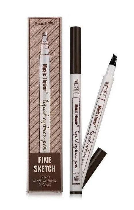 картинка Карандаш для бровей с эффектом микроблейдинга, водостойкий, темно-серый от магазина Одежда+