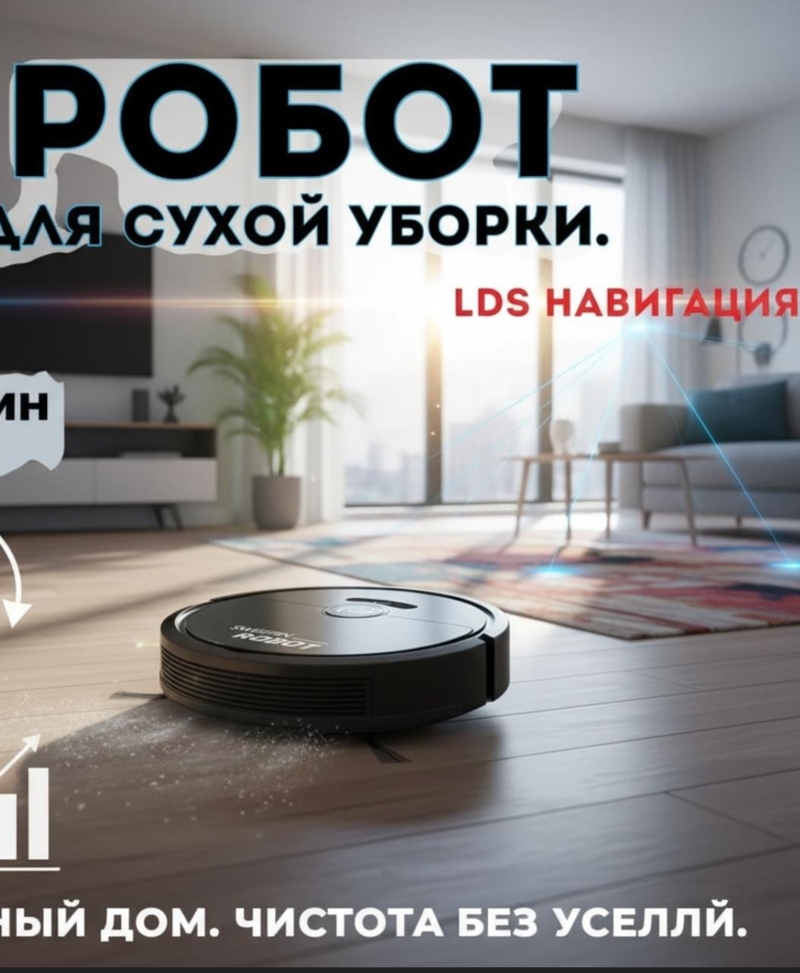 картинка Мини робот пылесос от магазина Одежда+