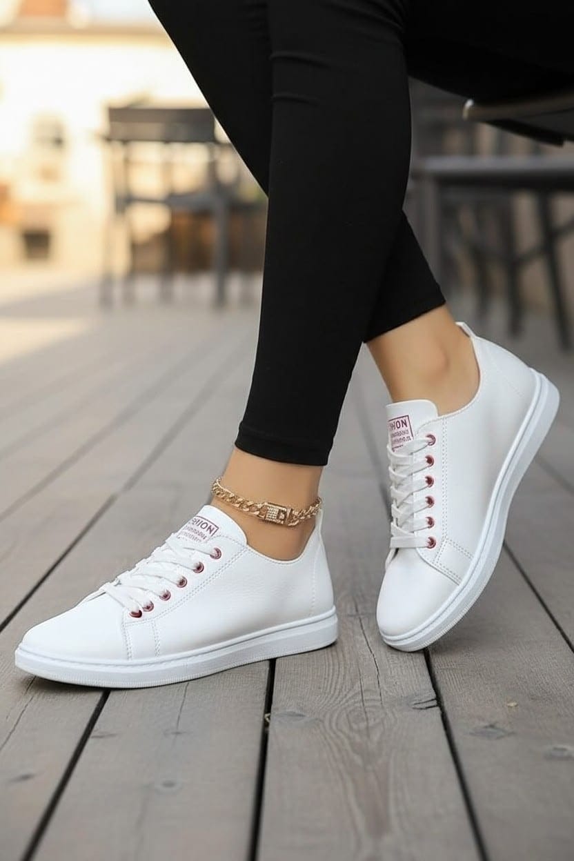 фото женские белые sneakers 997521 оптом