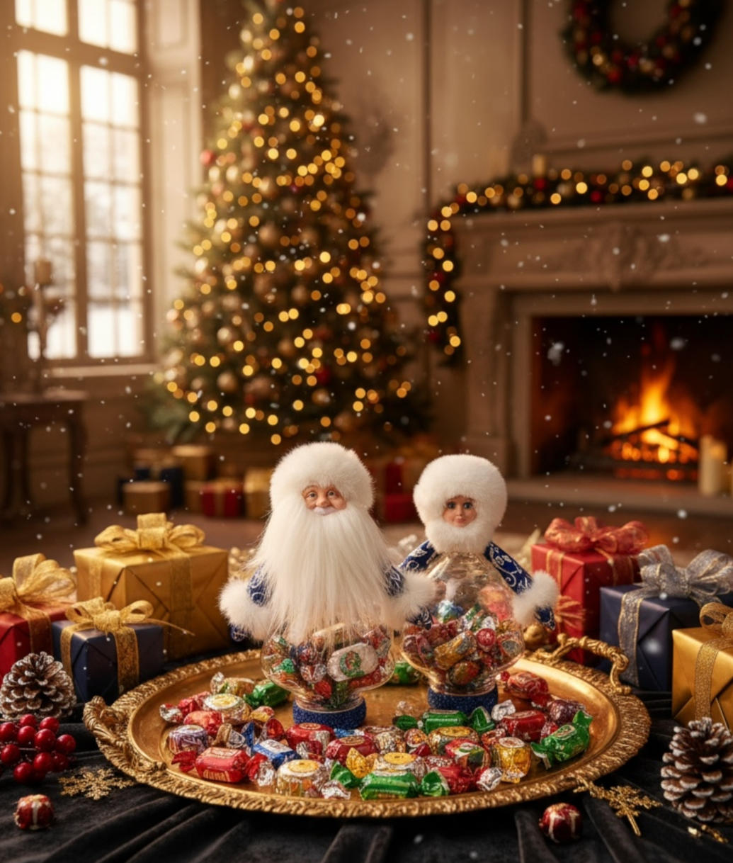 картинка Новогодние куклы+бутылка 30см от магазина Одежда+