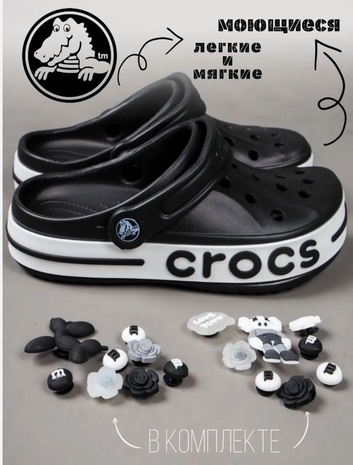 фото женские летние шлепки crocs 115725 оптом