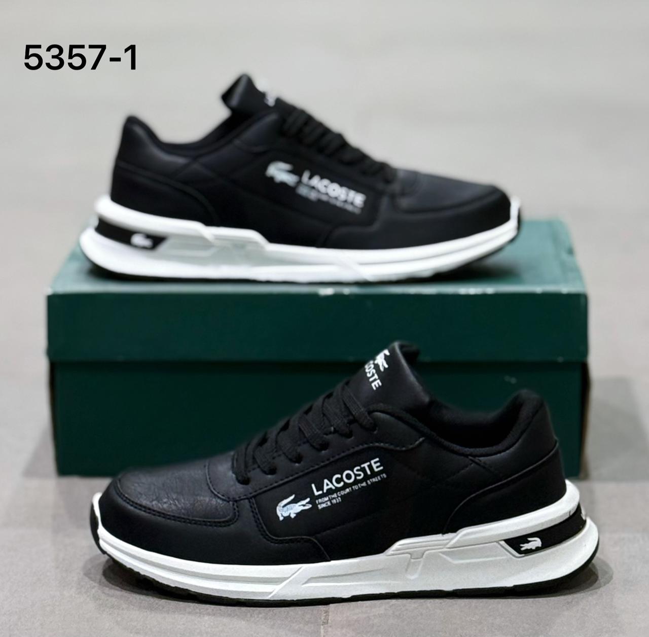 фото мужские черные кроссовки lacoste 224975 оптом