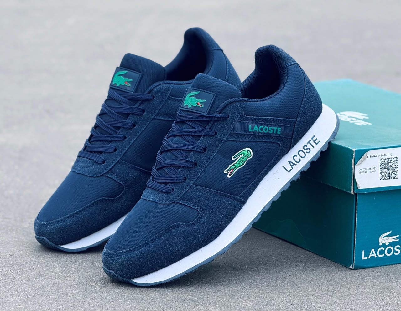 фото мужские черные кроссовки lacoste 992145 оптом