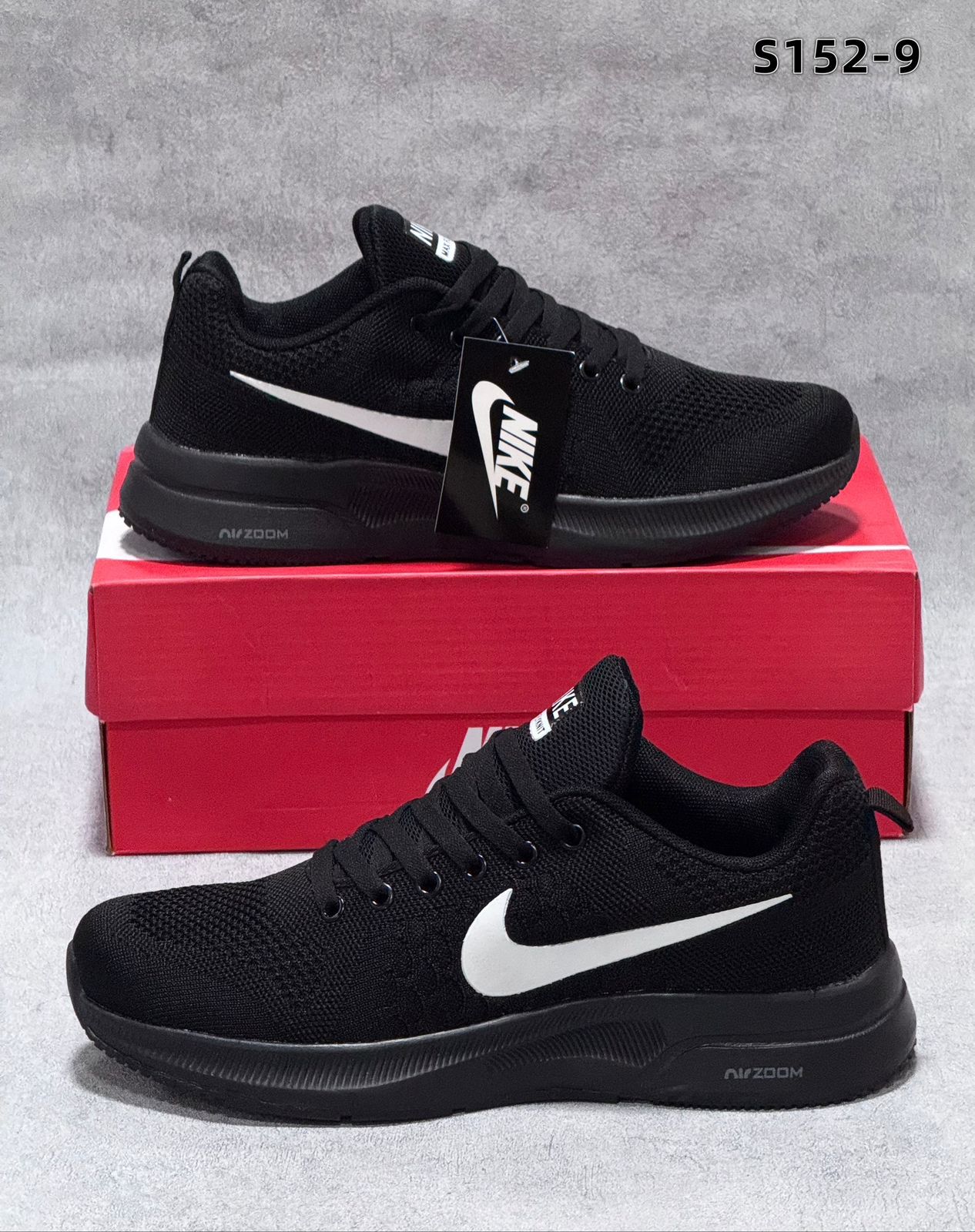 фото мужские черные кроссовки nike 154578 оптом